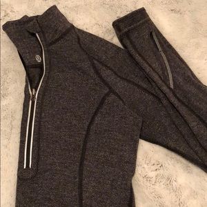Size 2 charcoal colored lulu lemon half zip